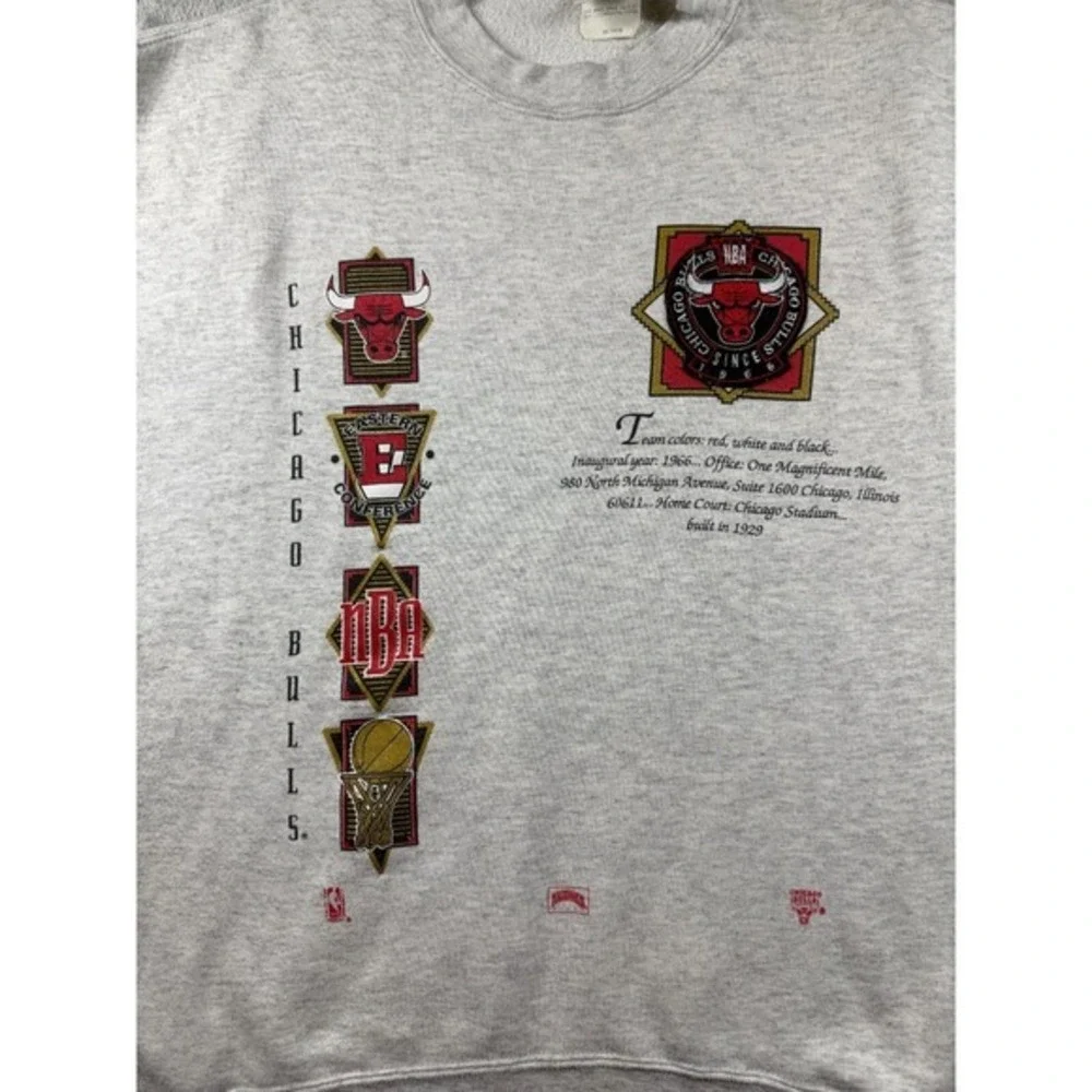VTG 90s Chicago Bulls Nutmeg Crewneck Sweatshirt Mens XL Embroidered Rare